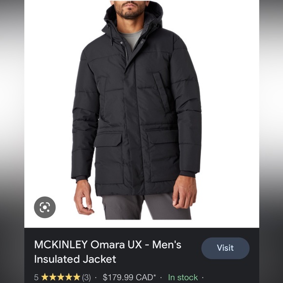 Winter Black jacket | Water resistance | Worn a few times | Like new - Picture 5 of 6